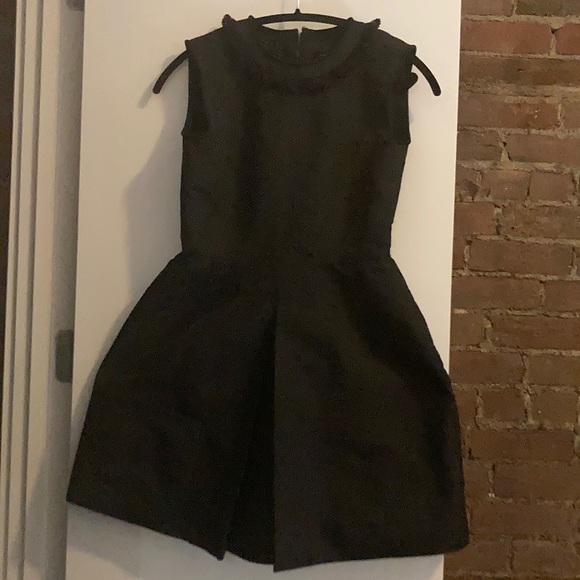 MARC BY MARC JACOBS BLACK MINI DRESS COCKTAIL DRESS JACQUARD FULL SKIRT 2 RUNWAY - Picture 3 of 12